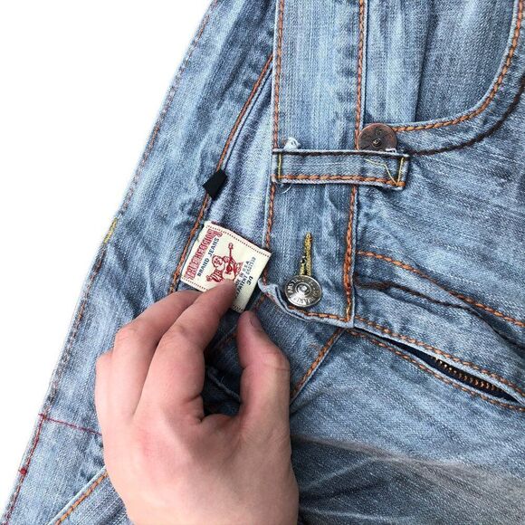 True Religion Jeans Size 34 JOEY BIG T Blue - Picture 8 of 16